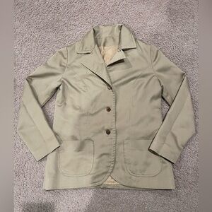 Classic Women's Tan Y2K Boho Style Collared Blazer
